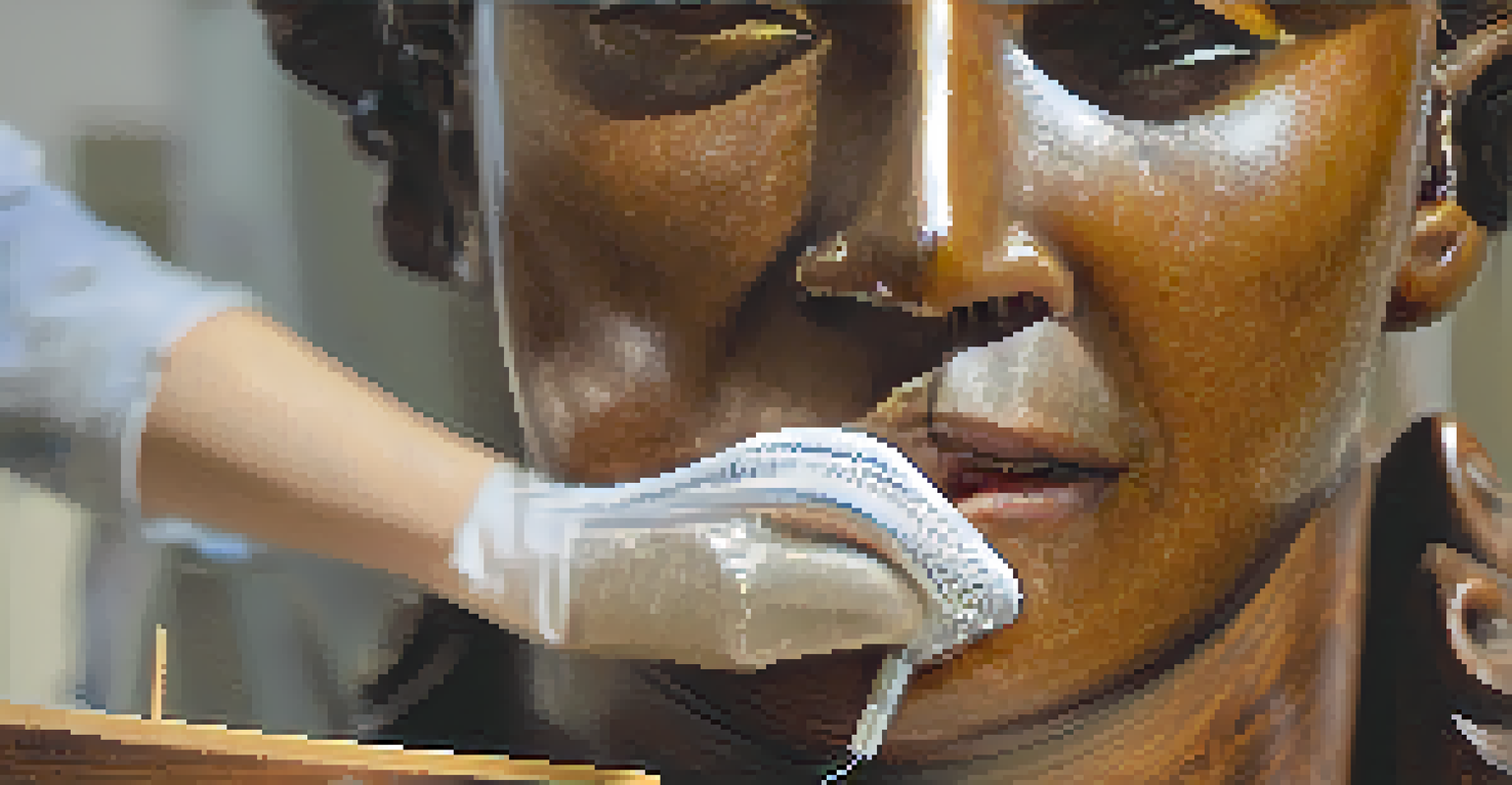 A conservator cleaning a wooden sculpture with a soft brush, emphasizing the intricate details of the wood.