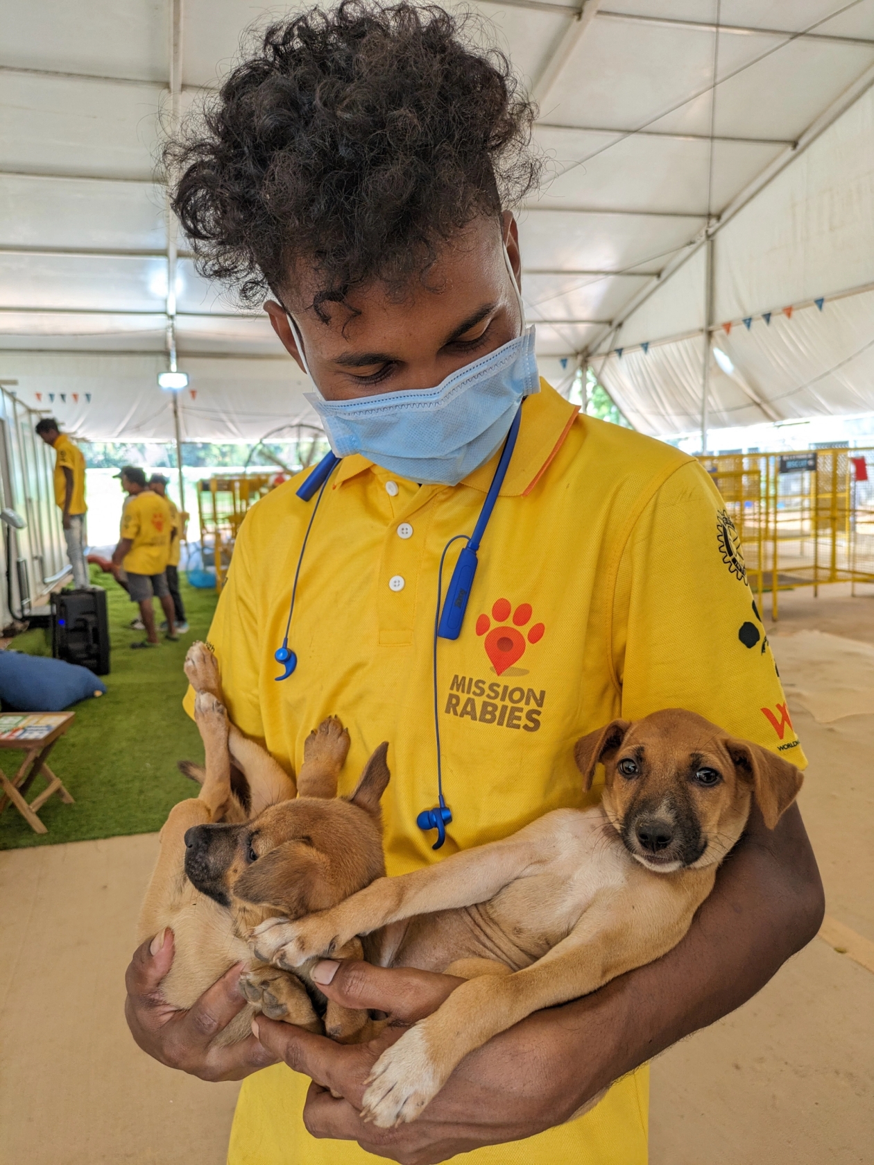 Dogs with a Mission Rabies team member