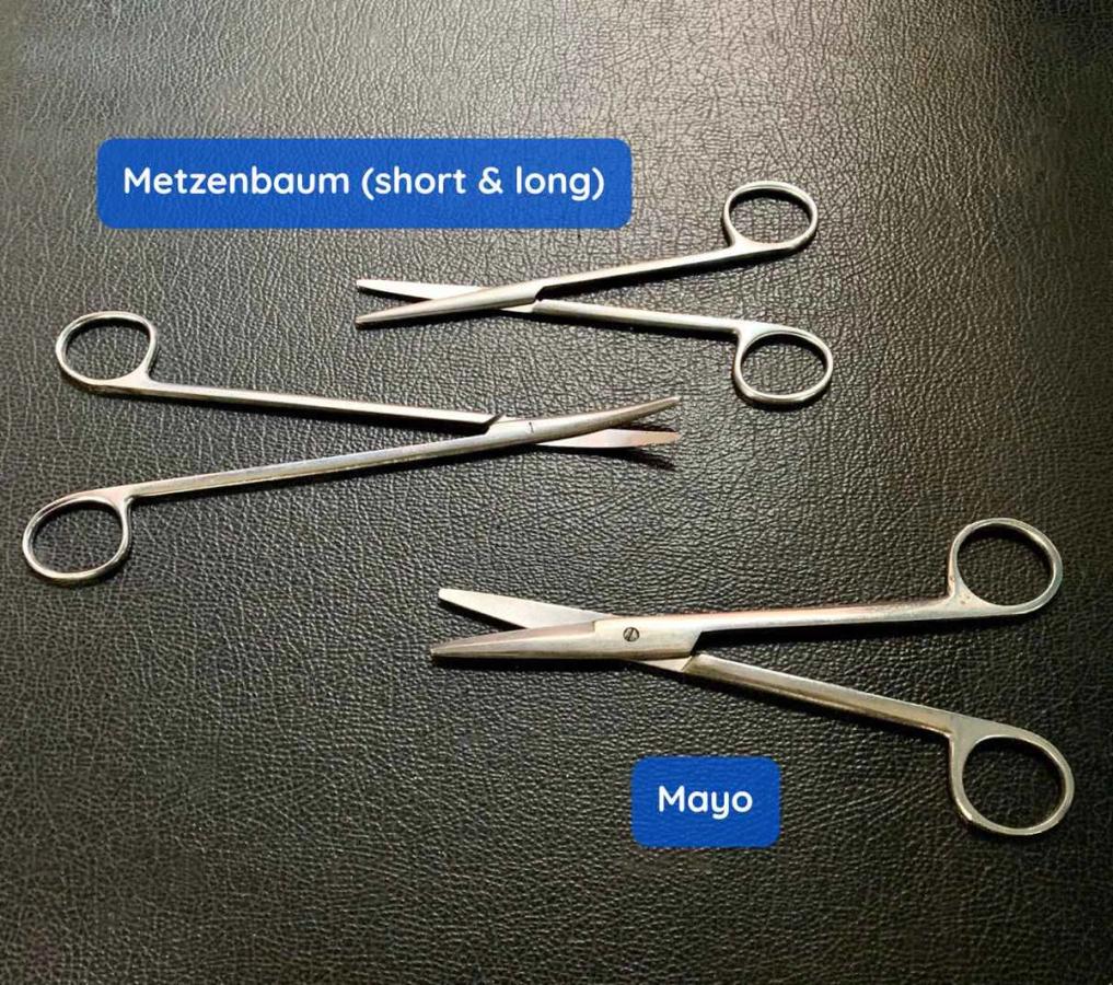 Figure 6 - Metzenbaum and Mayo tissue scissors.