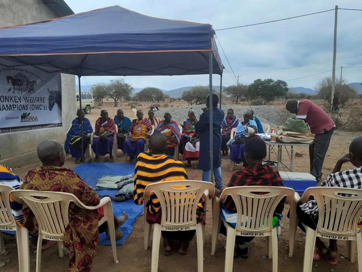 Figure 17 Women participating in a pack saddle workshop
