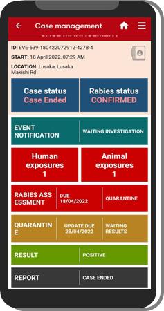 Figure 2 - Configuration of REACT app for case investigation.