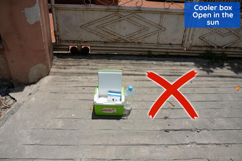 Figure 4 - Avoid exposing the vaccine to direct sunlight.
