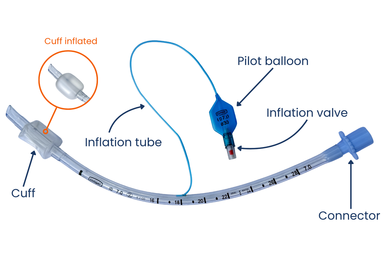labelled ET tube