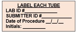 Figure 2 - Example sample container label