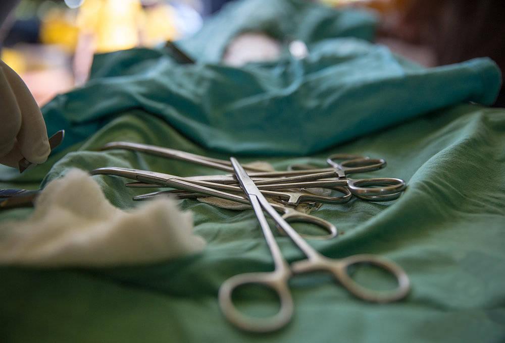 Close up of surgical equipment
