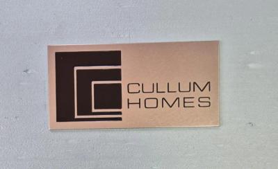 Custom Rose Gold Metal Business Sign Plaque