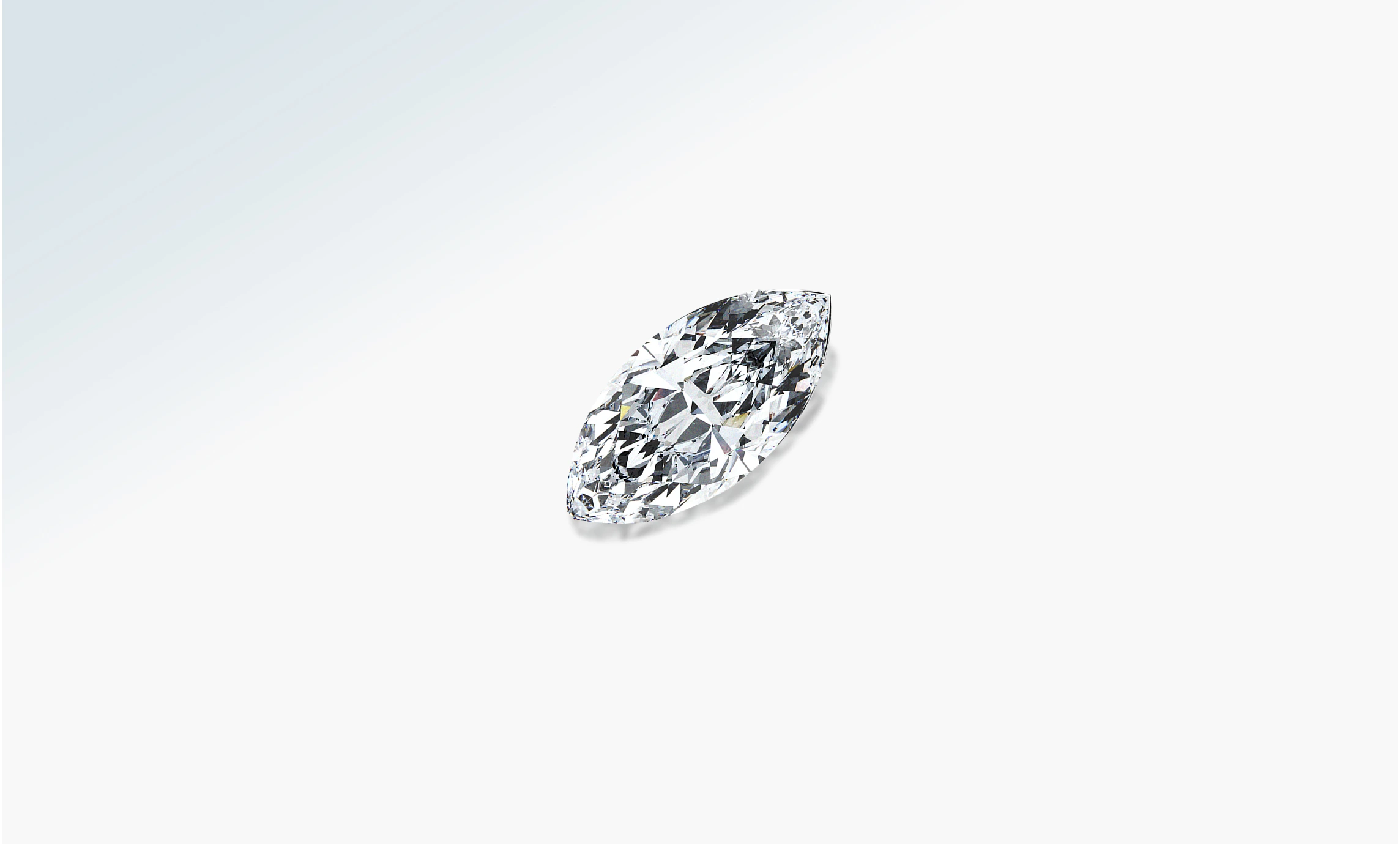 Loose marquise brilliant diamond on a pale background