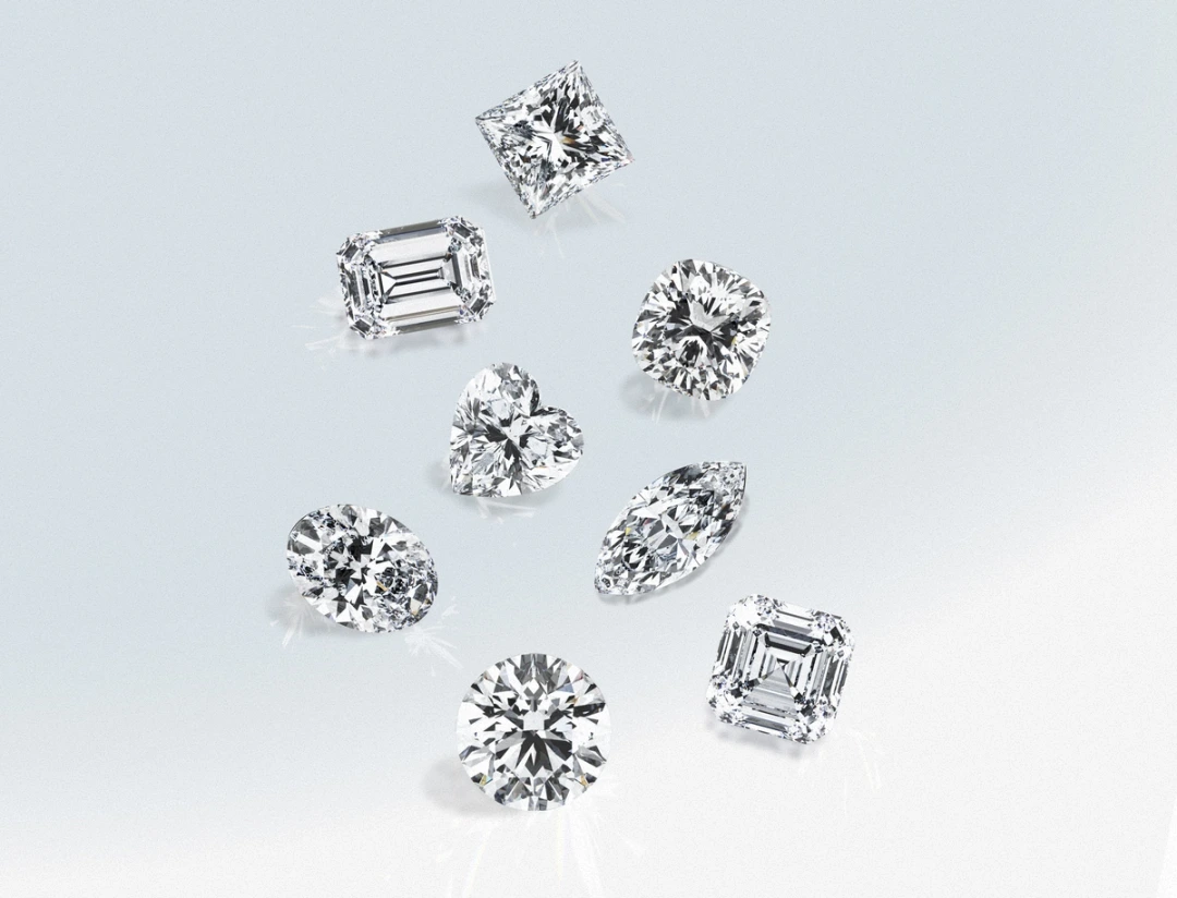 Collection of round and fancy-shaped loose diamonds
