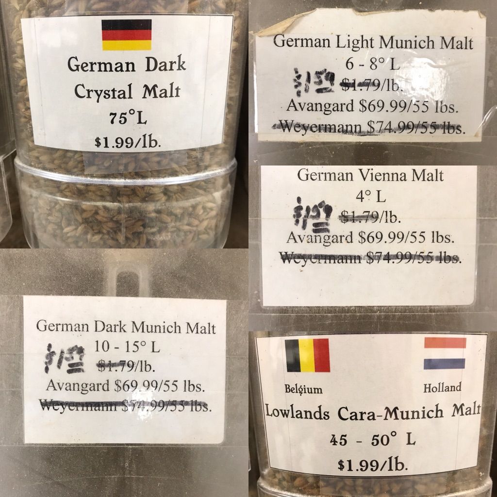 ingredients for the octoberfest