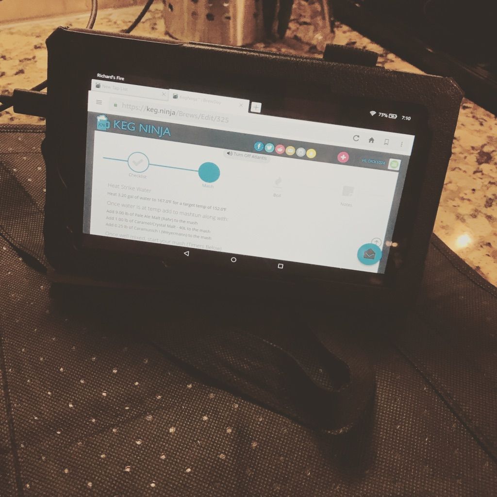 tablet with keg minder