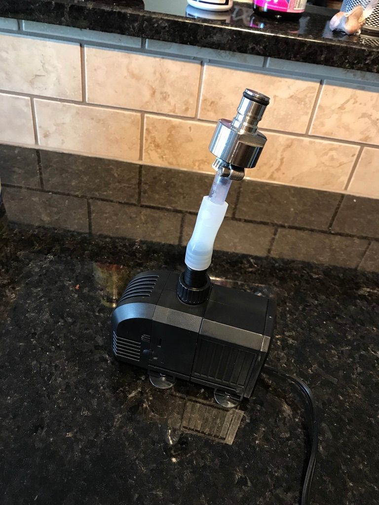 pump setup for keg line cleaning