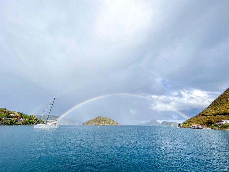 Rainbow over the anchorage