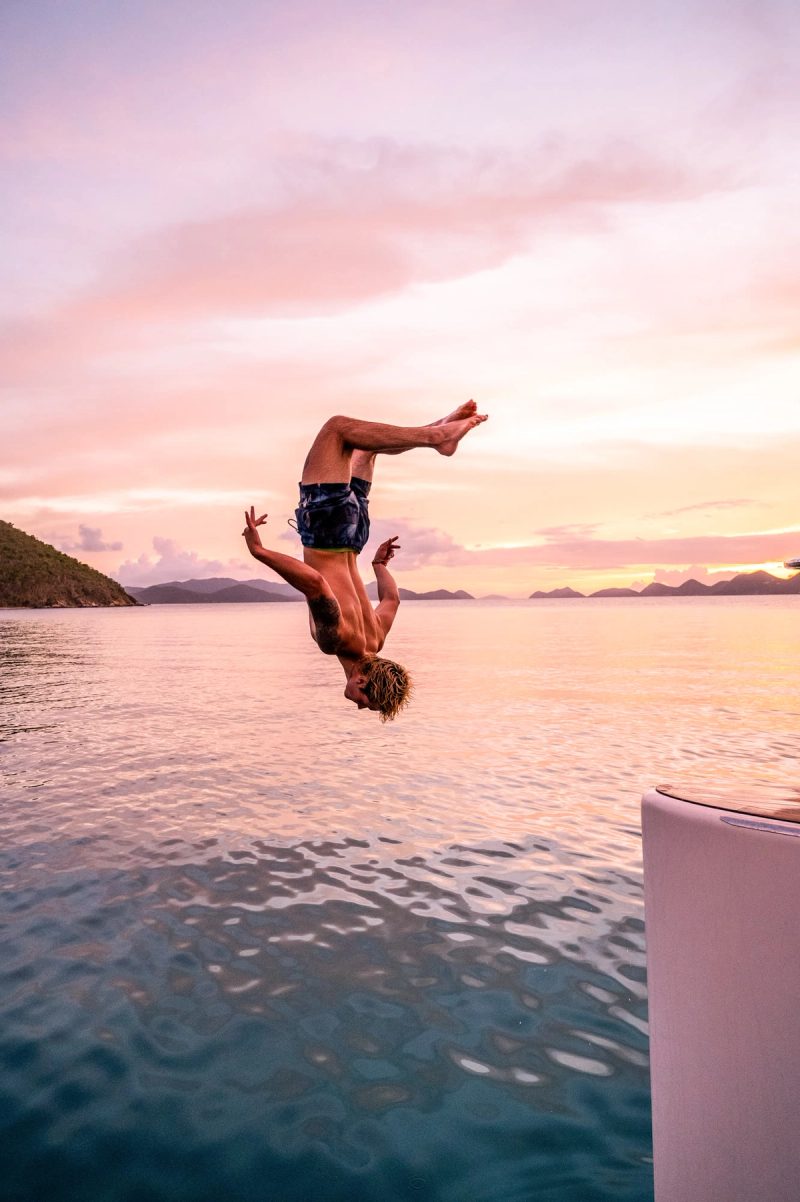 Backflip into the golden hour