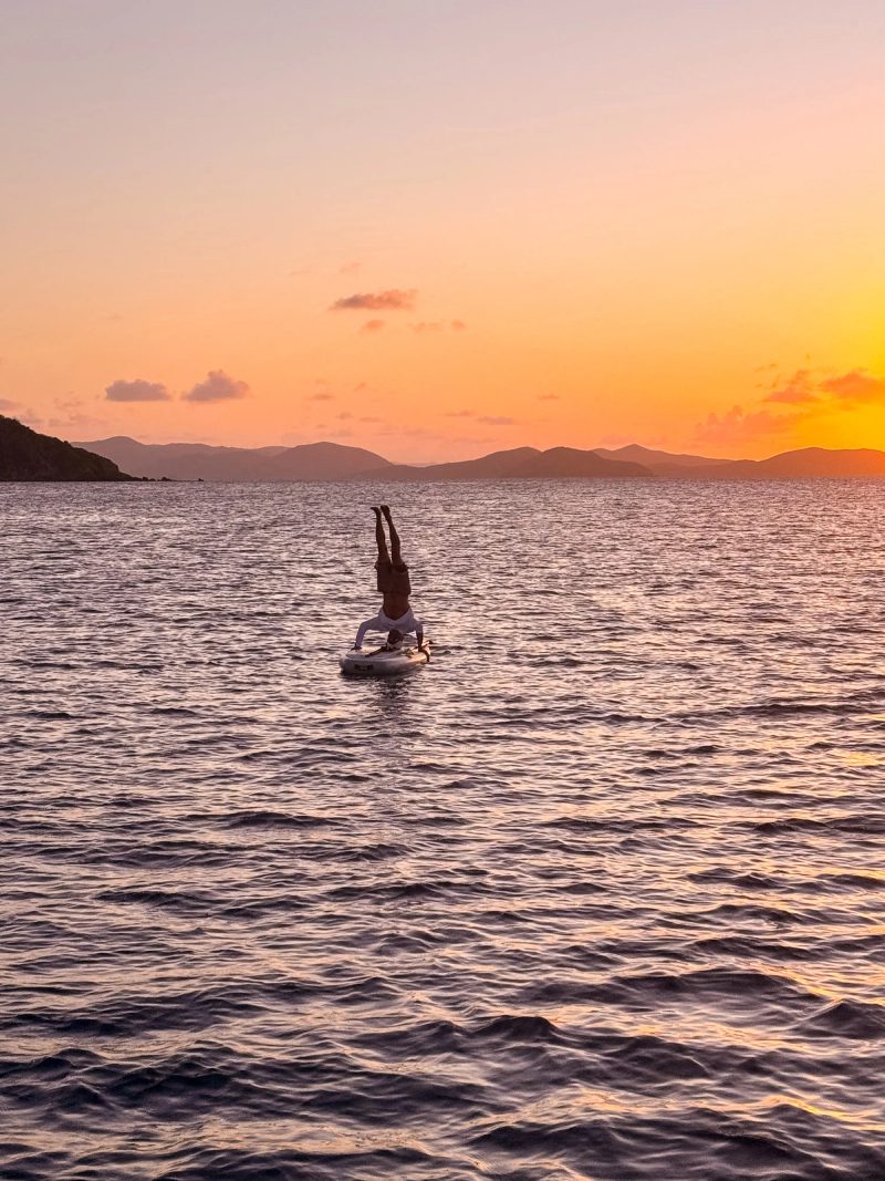 Handstand on the SUP