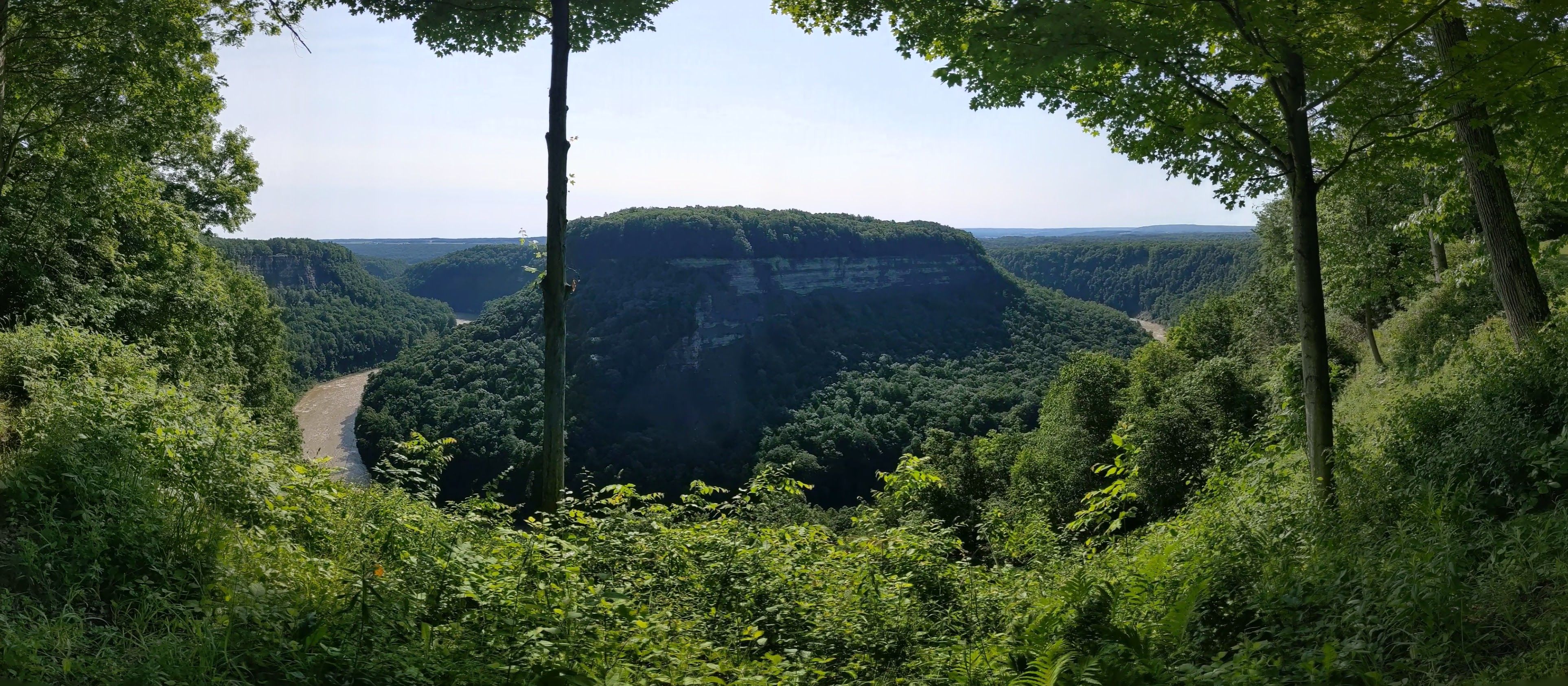 Panorama of the Genesee river and the Letchworth gorge