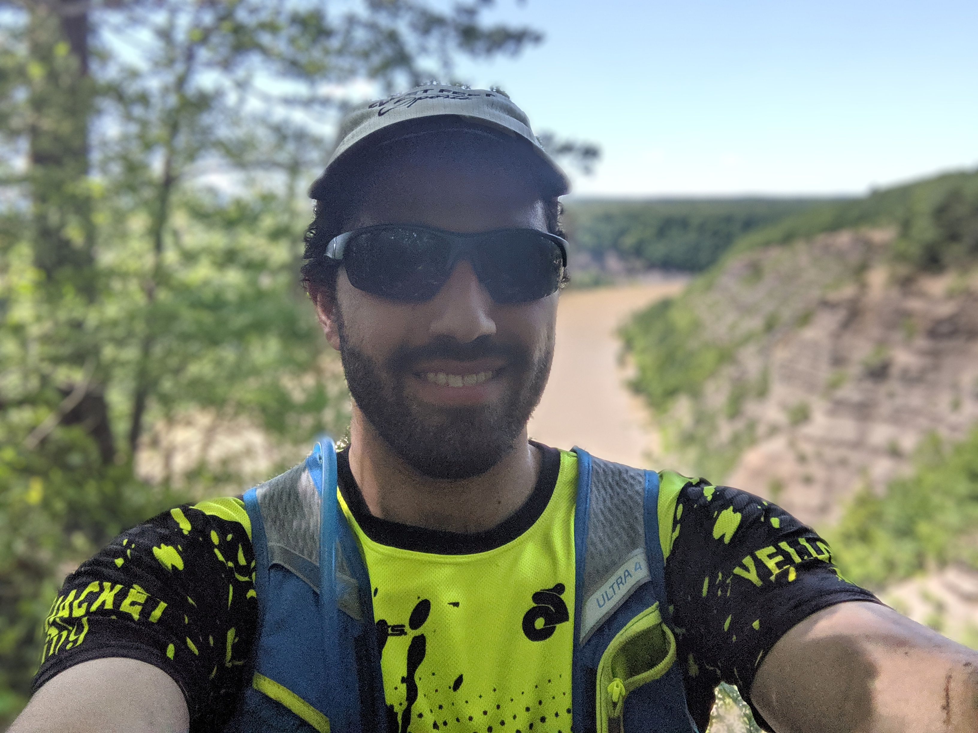 Selfie with gorge behind me