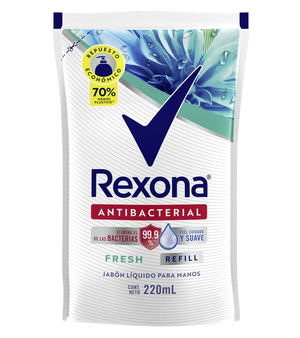 Rexona Jabón Antibacterial Fresh 220ml | Rexona
