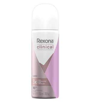 Imagen de aerosol Rexona Clinical Women Antitranspirante Classic 55ml