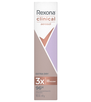 Envase de Antitranspirante en Aerosol Rexona Clinical Women Extra dry 110ml