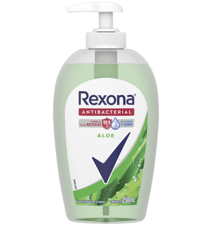Envase de Jabón Líquido Antibacterial Rexona Aloe 250ml