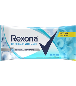 Envase de jabón Rexona Cotton pack de 3 unidades x 125gramos