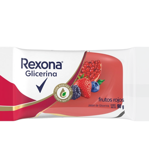 Pack de Jabón de glicerina Rexona fragancia Frutos Rojos de 90 gramos