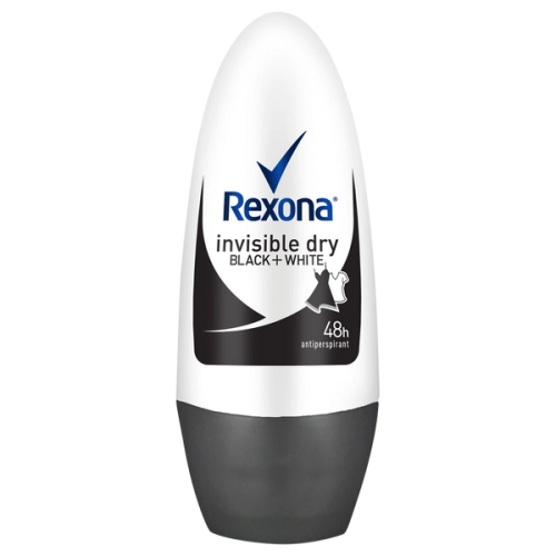 Rexona Women Invisible Dry Black + White Roll-on Antiperspirant Deodorant 50ml