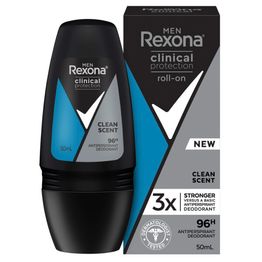 Rexona Men Clean Scent Clinical Protection Antiperspirant Deodorant Roll On 50ml