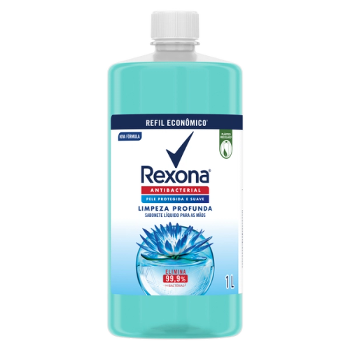 Sabonete Líquido Rexona Antibacterial Limpeza Profunda Para as mãos Refil 1L
