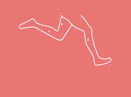 ilustração de pés correndo