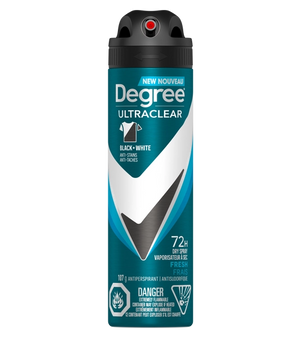 Degree® UltraClear Black + White 72H Frais antisudorifique vaporisateur à sec pour hommes 107 g