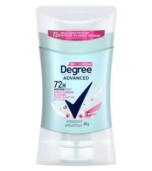 Degree® Advanced 72H Fleurs Blanches et Litchi antisudorifique en bâton pour femmes 48 g