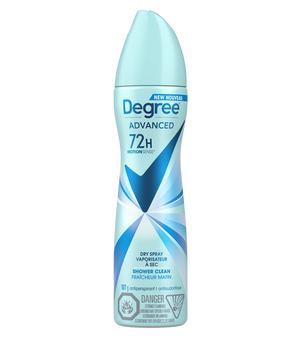 Degree® Women Advanced 72H Shower Clean Antiperspirant Deodorant Dry Spray  107g | Degree®