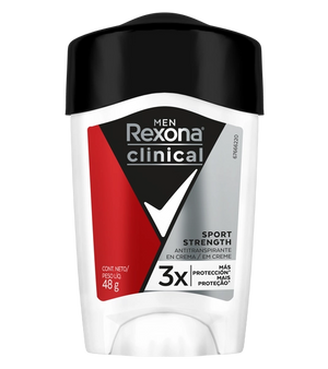 Desodorante Antitranspirante Barra Crema  Rexona Clinical Sport Strenght