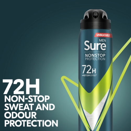 72hr non-stop sweat and odour protection