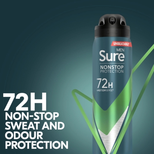 72hr non-stop sweat and odour protection