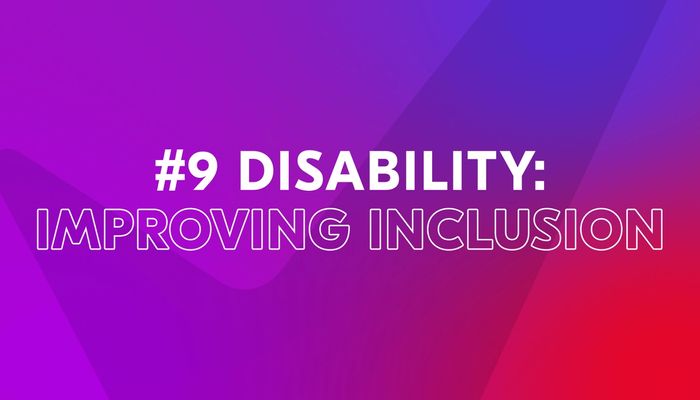 Video cover image with text "Disability: Improving Inclusion"