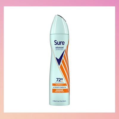 A can of  Sure deodorant advanced protection on a white background
