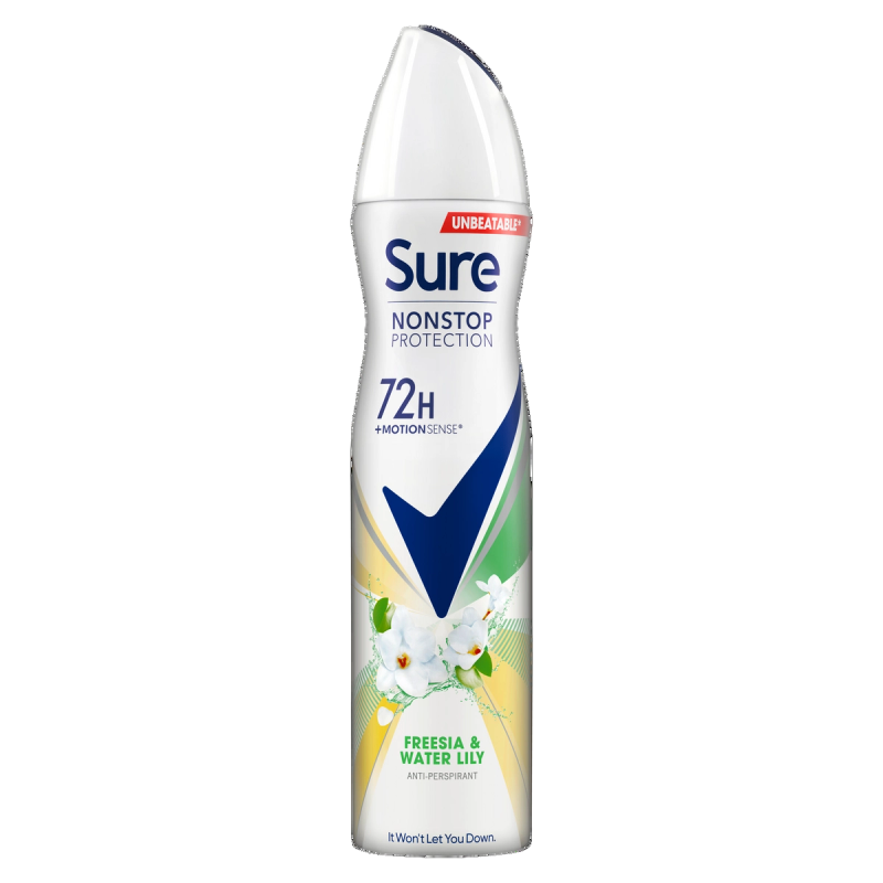Sure Nonstop Freesia and Waterlily 250ml Front of pack 