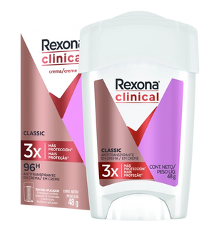 Antitranspirante Rexona® Clinical Expert Classic Crema 48g para mujer