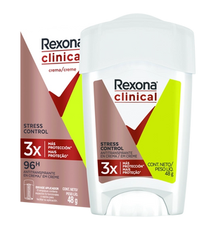 Antitranspirante Rexona® Clinical Expert Stress Control Crema 48g para mujer
