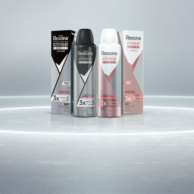 Una imagen de desodorante Rexona que brinda la máxima protección frente al sudor