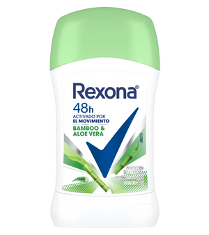Adiós al sudor y mal olor con el desodorante antitranspirante en Barra Rexona Bamboo & Aloe Vera
