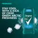 Fragrance : stay cool with a kick of crisp, green artic freshness