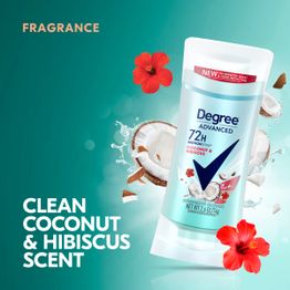 Fragrance : clean coconut and hibiscus scent