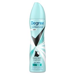 UltraClear Black+White Pure Rain Dry Spray Antiperspirant Deodorant front pack shot