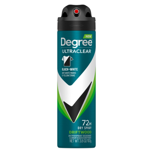 UltraClear Black+White Driftwood Antiperspirant Deodorant Dry Spray front pack shot