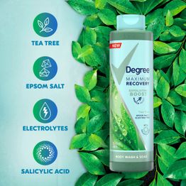 Tea tree, epsom salt, electrolytes and salicylic acid