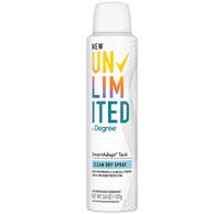 Unlimited by Degree Clean Antiperspirant Deodorant Dry Spray