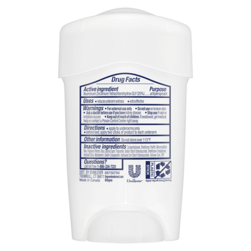 Shower Clean Clinical Antiperspirant Deodorant back pack shot